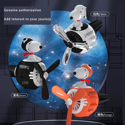 Official Peanuts Snoopy Car Decor Perfume Diffuser 3 Scents Choices Vent Mounted Auto Accessory