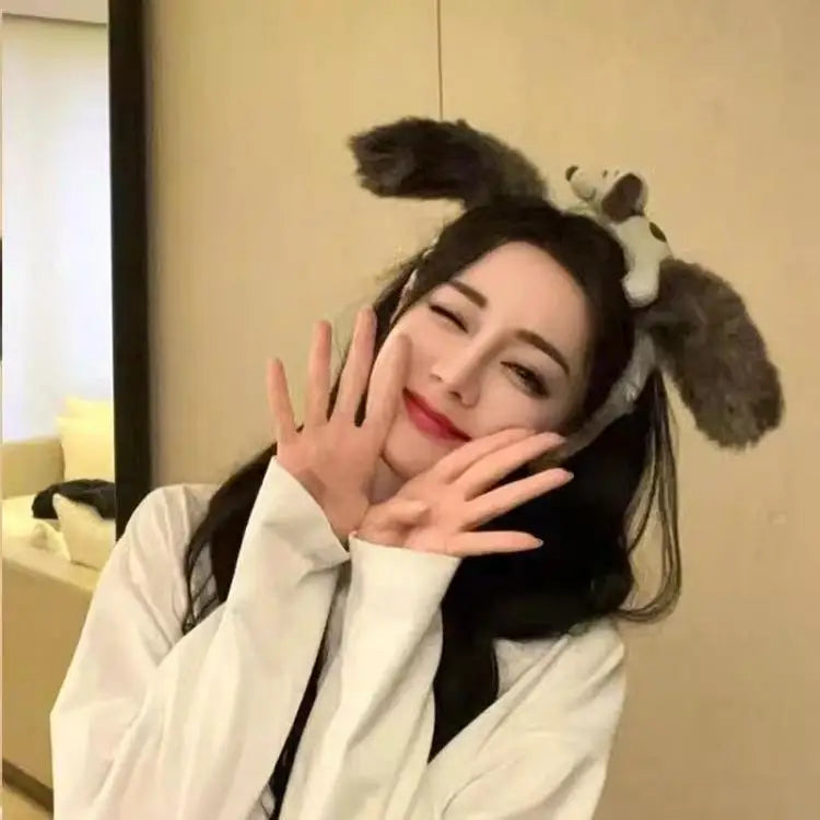Funny Big Dumb Dog Ears Headband Cute Animal Ear Hair Band For Cosplay Photo Props Party Dress Up Accessories Gift