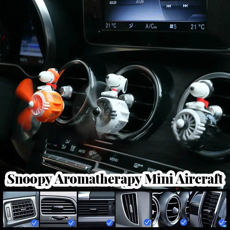 Official Peanuts Snoopy Car Decor Perfume Diffuser 3 Scents Choices Vent Mounted Auto Accessory
