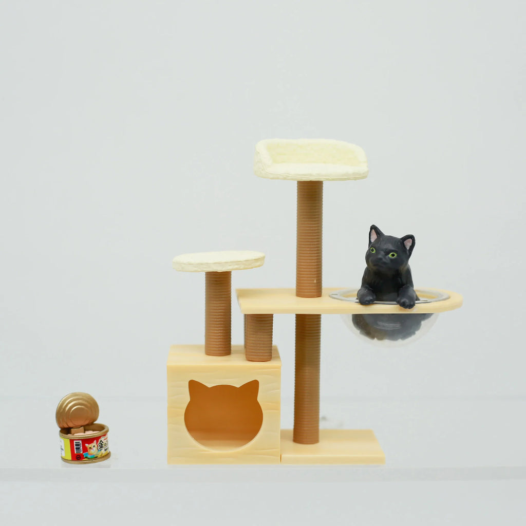 REMENT Life with Cat Scene Miniature Kitten Model Blind Box Toy Kawaii Figurine Mini Doll Desk Ornament Kids Birthday Gifts